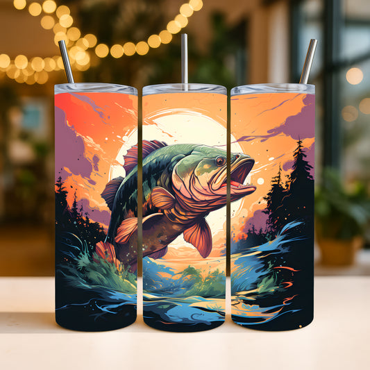 Tumbler- Retro Bass Fish